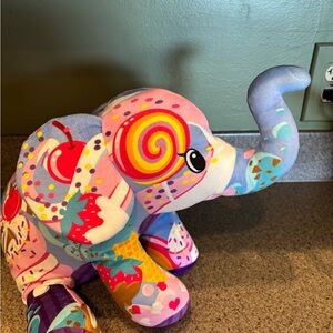 Colorful Elephant Plush Home Accent